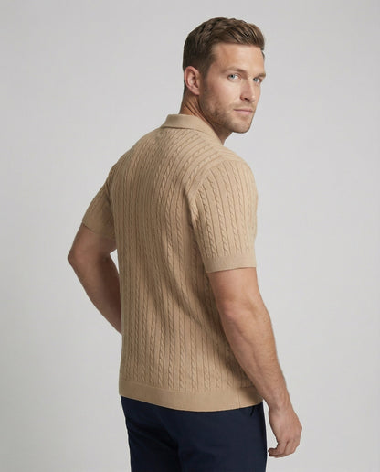 Herren Strickhemd Kurzarm Modern Leicht