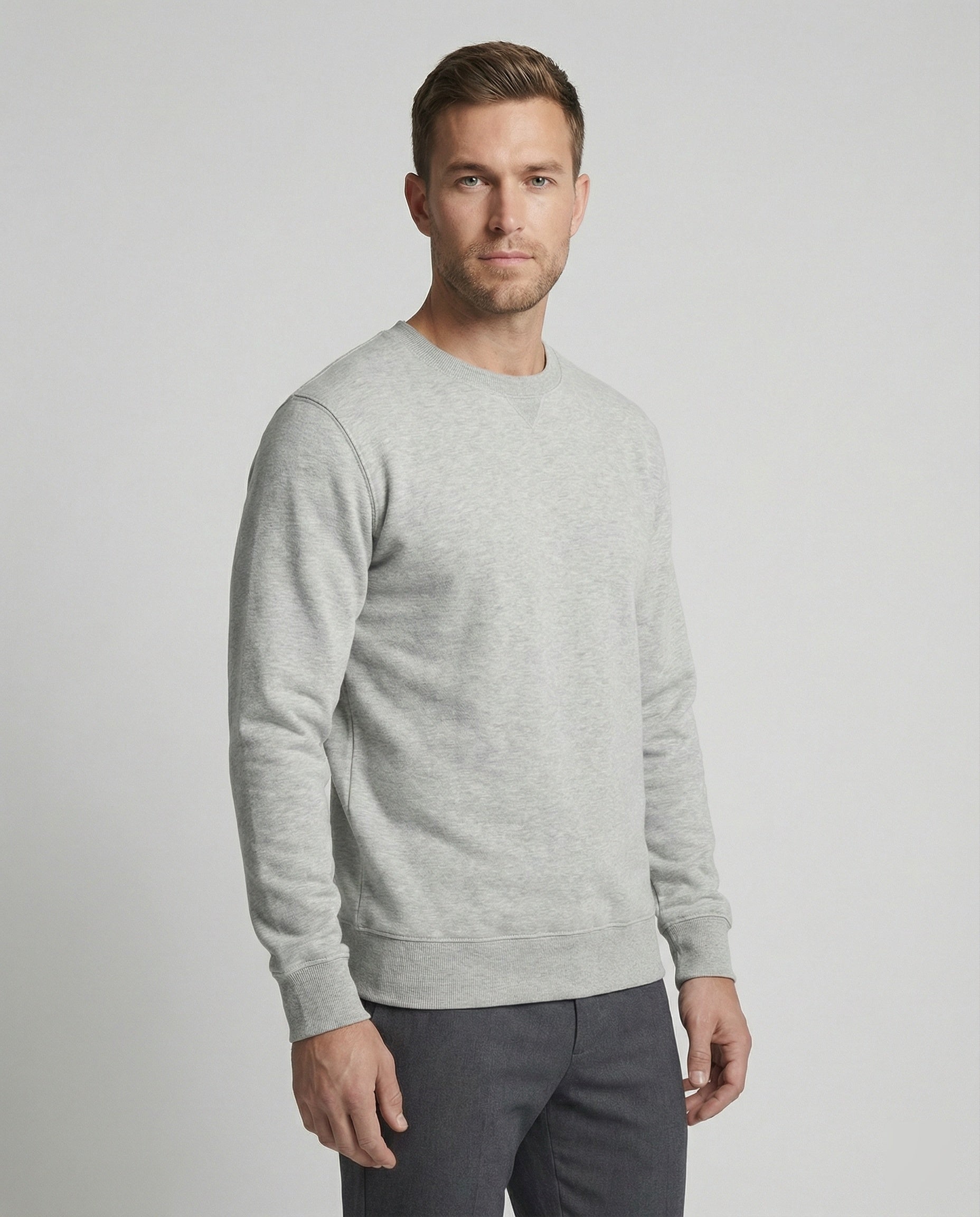 Männer Sweatshirt Rundhals Pullover Modern - BerlinGlamour