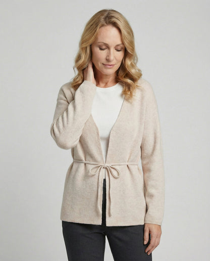Damen Strickjacke Mit Gürtel Übergröße