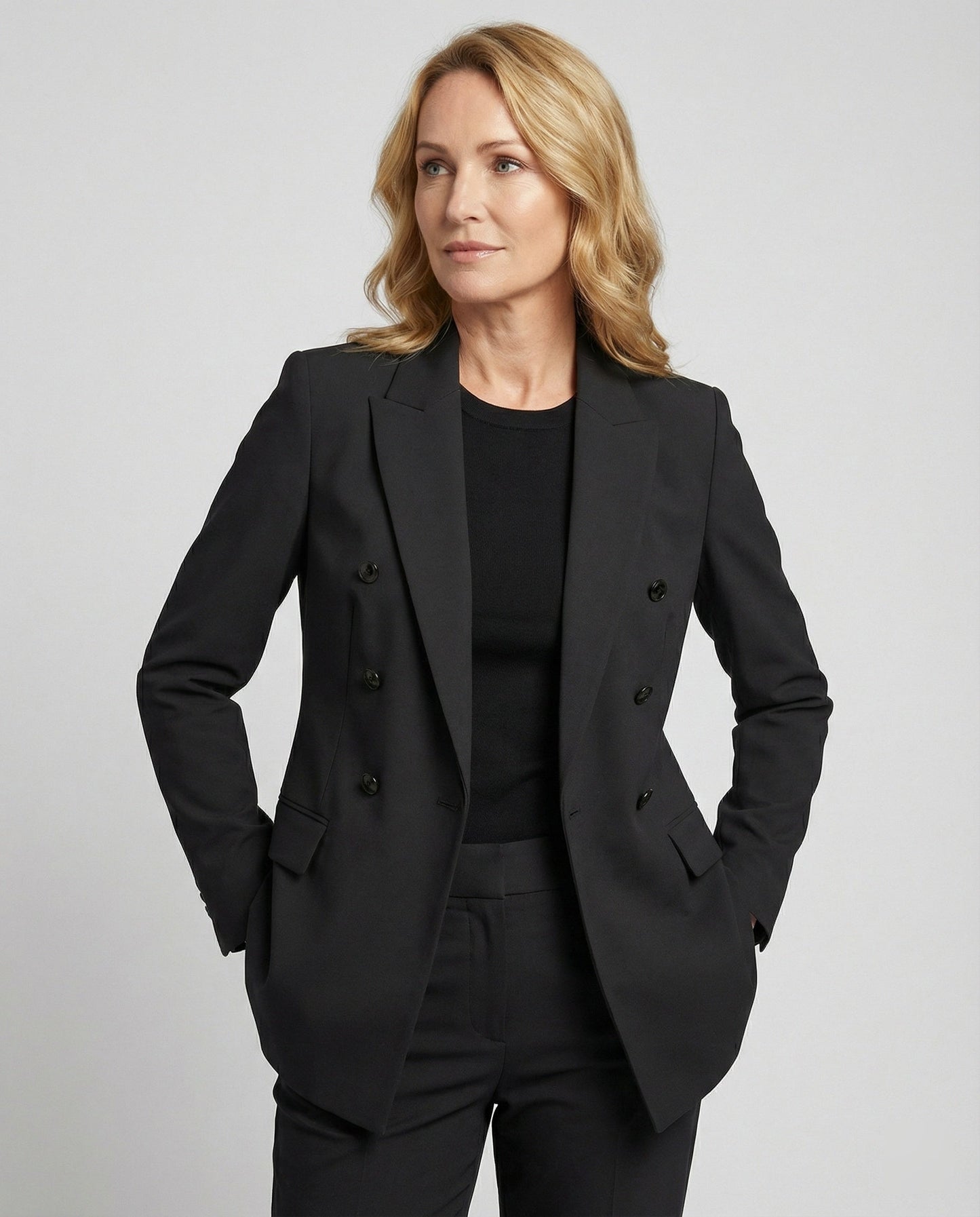 Damen Blazer Doppelreihig Modern Elegant - BerlinGlamour