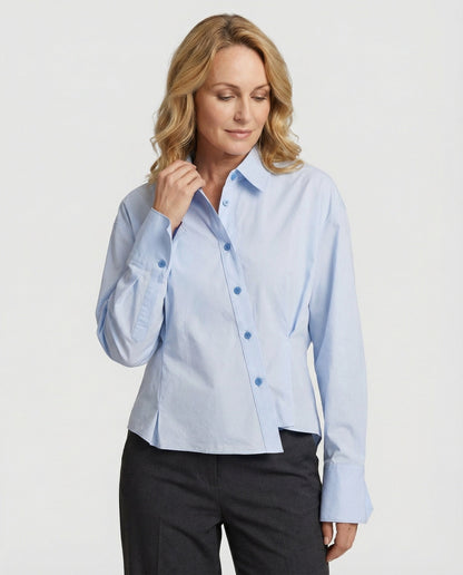 Damen Hemd Asymmetrisch Modern Trendy - BerlinGlamour