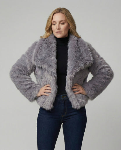 Fuchsfelljacke Streetstyle Luxus Mantel Damen - BerlinGlamour