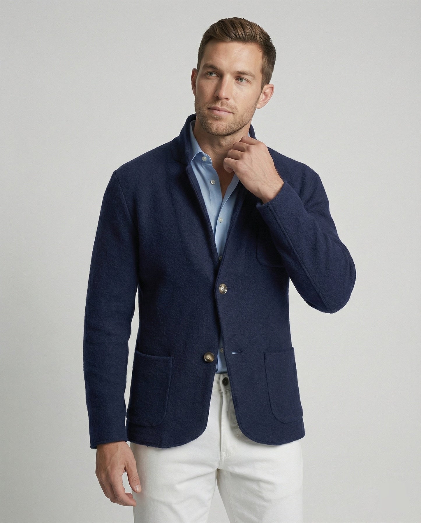 Herren Strickjacke Elegant Modern Slim Fit - BerlinGlamour