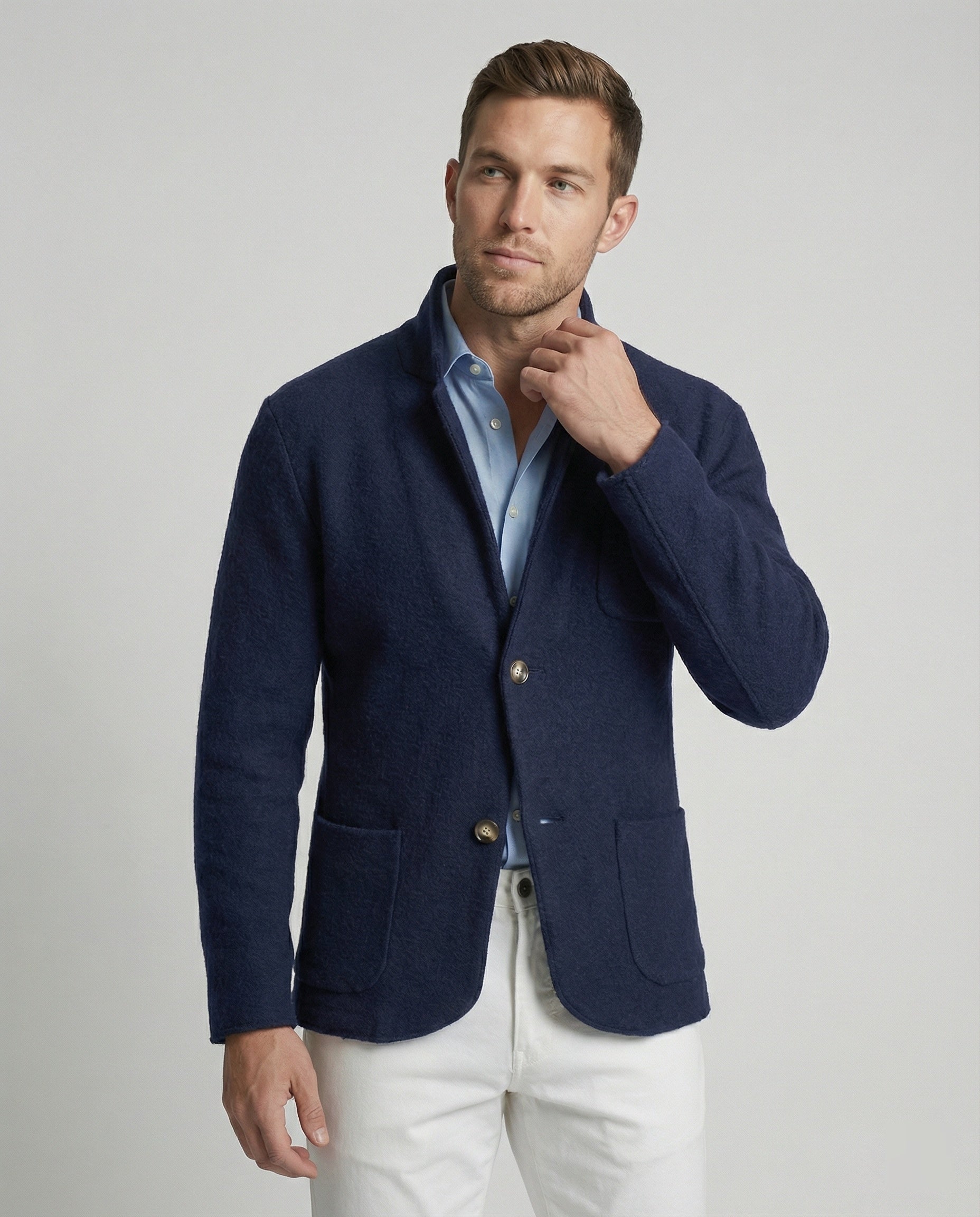 Herren Strickjacke Elegant Modern Slim Fit - BerlinGlamour