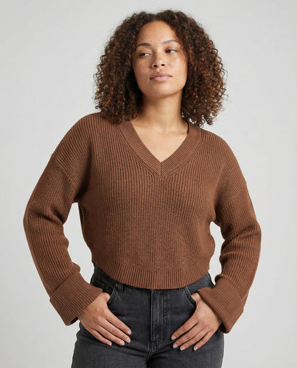 Damenpullover V-Ausschnitt Modern