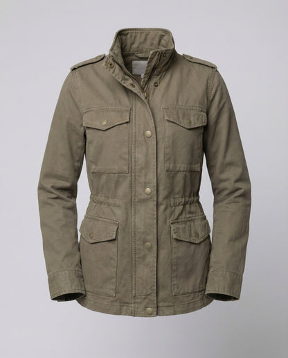 Damen Cargojacke Outdoor Modern Schwarz