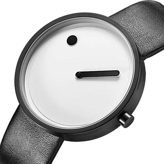 Herrenuhr Quarz Schwarz Luxus Designer Uhr Einfach