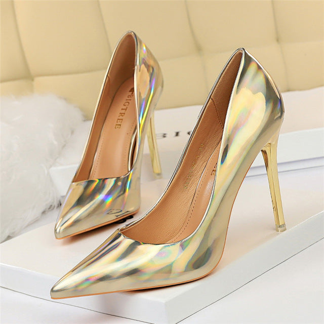 Stiletto Schuhe Damen Hochzeit Absatz Slim