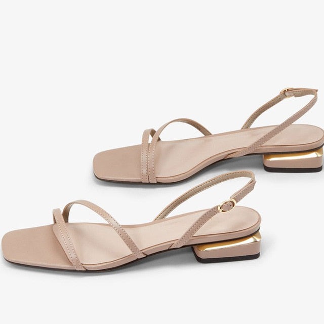 Goldene Hochhackigen Sandaletten Damen