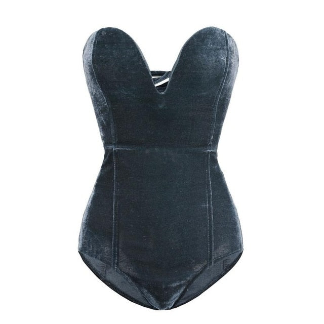 Bodysuit Damen Glitzer Sexy Abendkleid