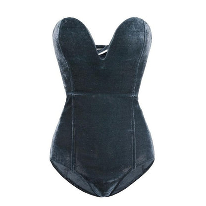 Bodysuit Damen Glitzer Sexy Abendkleid