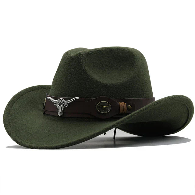 Western Filzhut Stier Schnalle Herren Hut