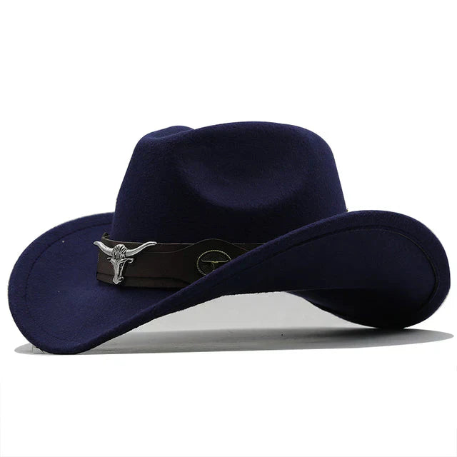 Western Filzhut Stier Schnalle Herren Hut