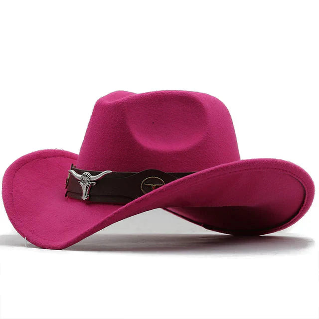 Western Filzhut Stier Schnalle Herren Hut