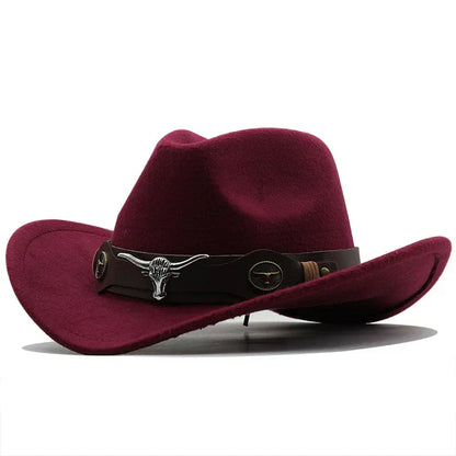 Western Filzhut Stier Schnalle Herren Hut
