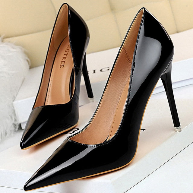 Stiletto Schuhe Hoch Damenschuhe Glitter