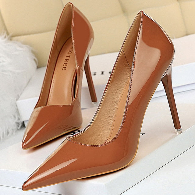 Stiletto Schuhe Hoch Damenschuhe Glitter