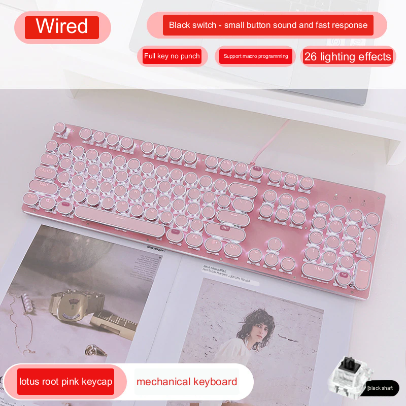 Mechanische Gaming Tastatur Retro Design