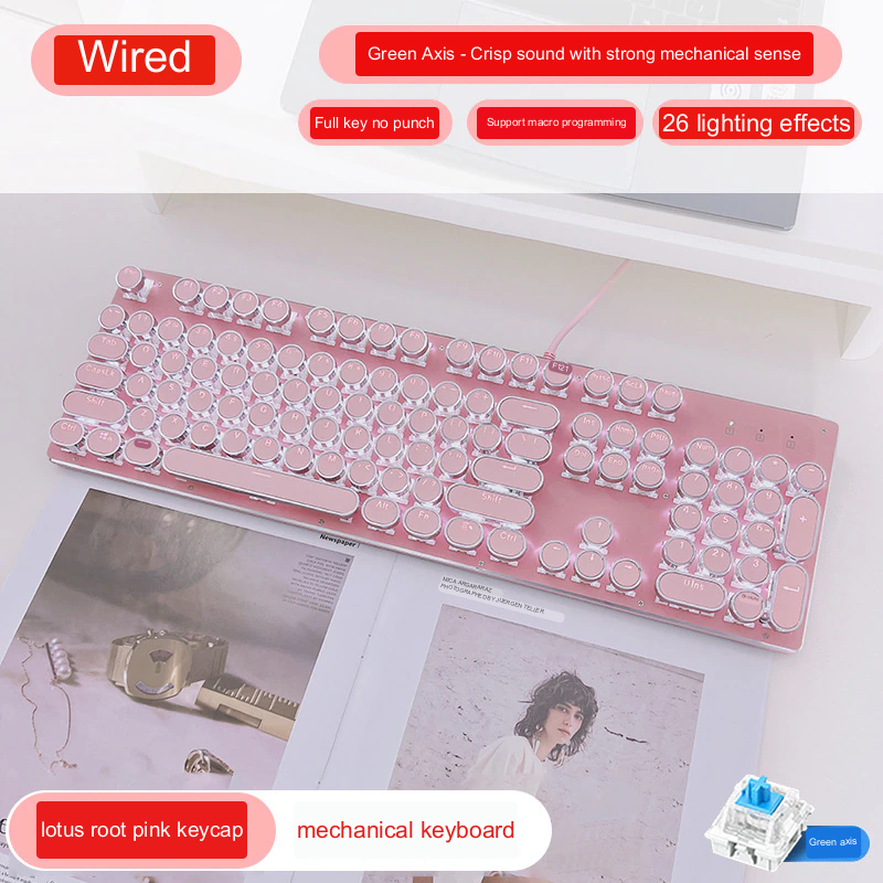 Mechanische Gaming Tastatur Retro Design