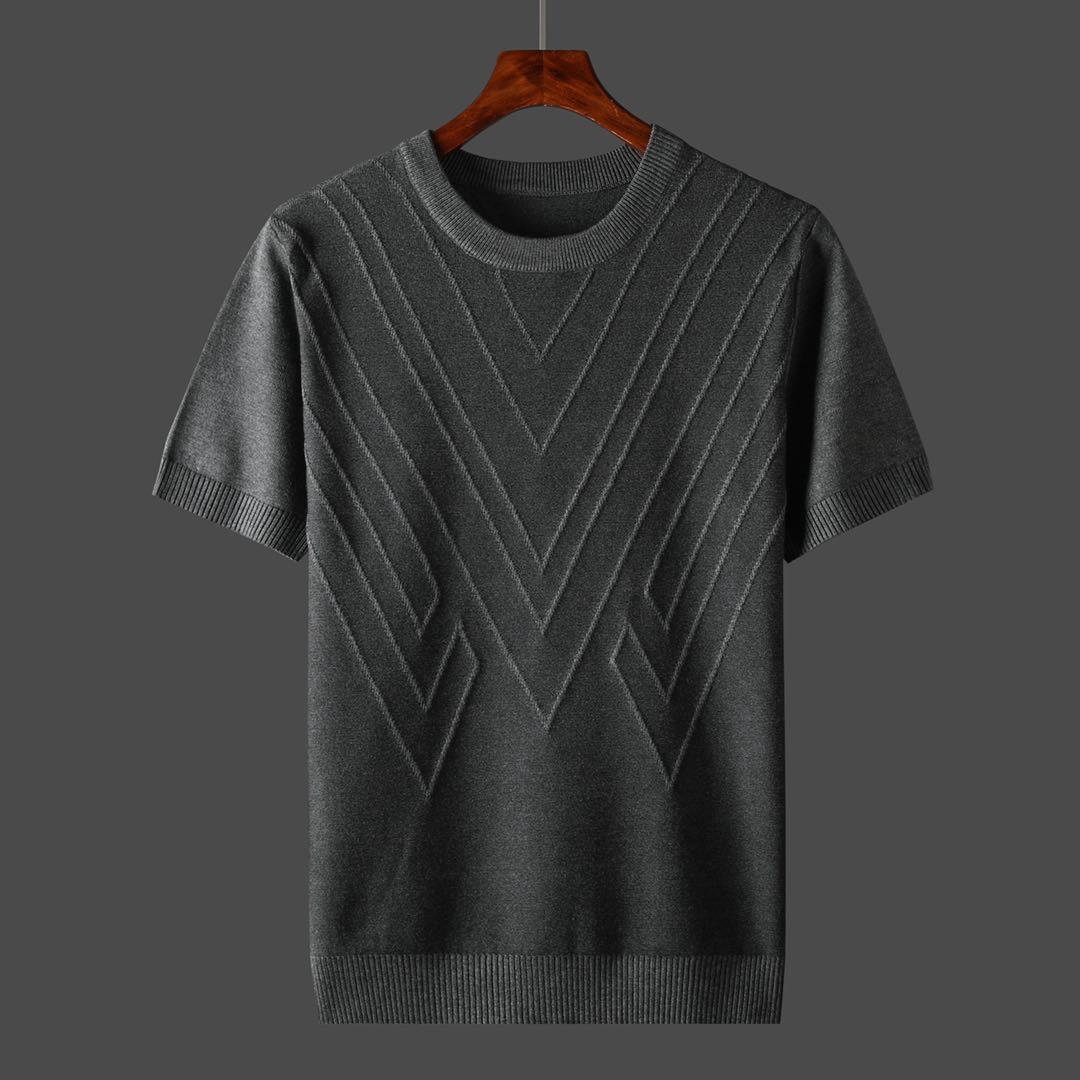 Baumwoll-T-Shirt Herren Stilvoll Modern Slimfit