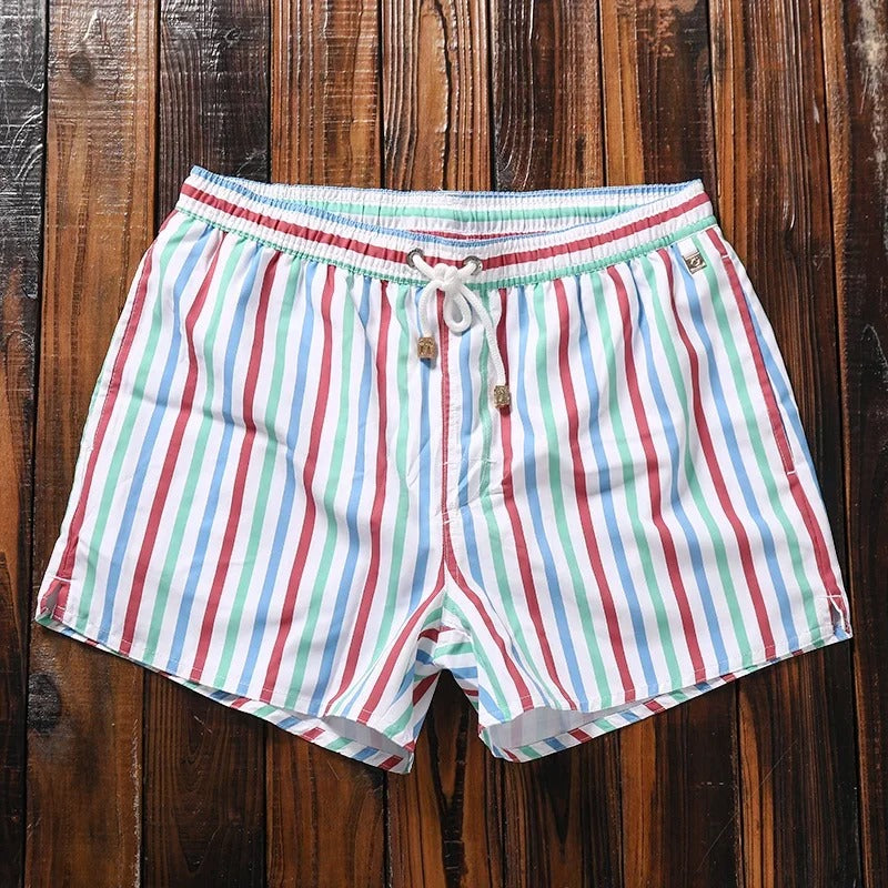 Herren Badeshorts Gestreift Bequem Modisch