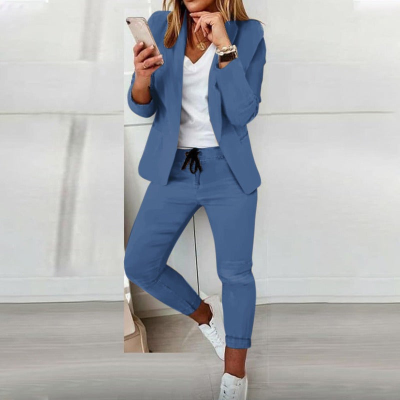 Eleganter Anzug Blazer mit Jogginghose Elastisch Modern - BerlinGlamour