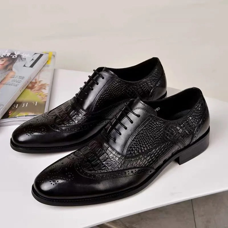 Herren Lederschuhe Classic Stil Schwarz