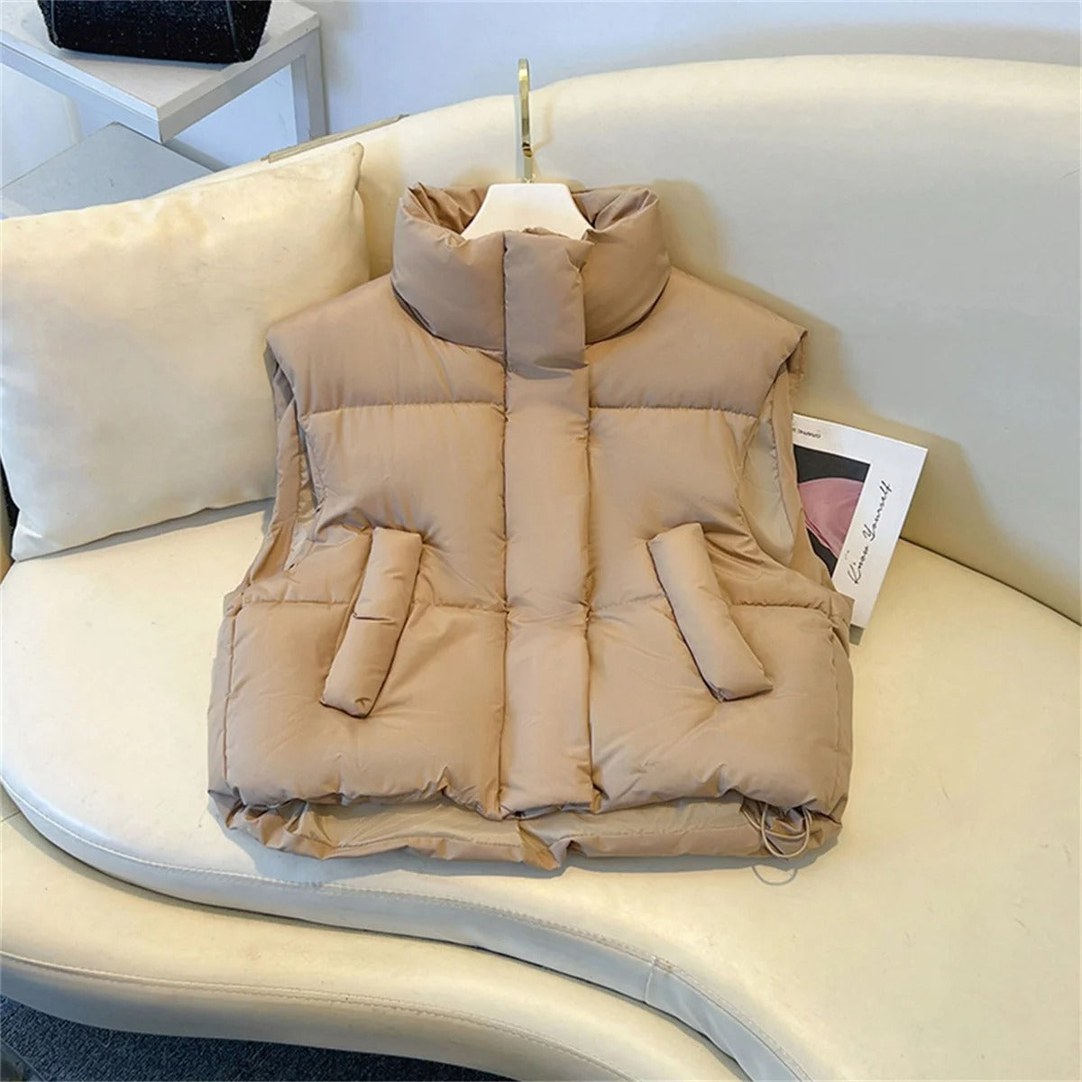 Damen Steppweste Winter Warm mit Hochkragen - BerlinGlamour