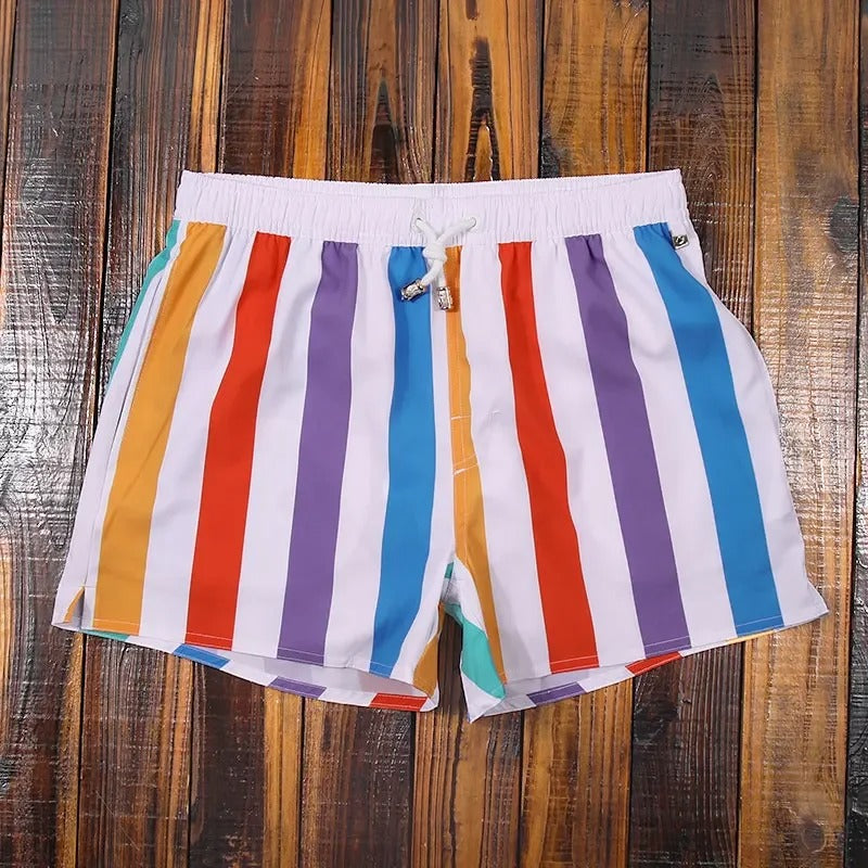 Herren Badeshorts Gestreift Bequem Modisch