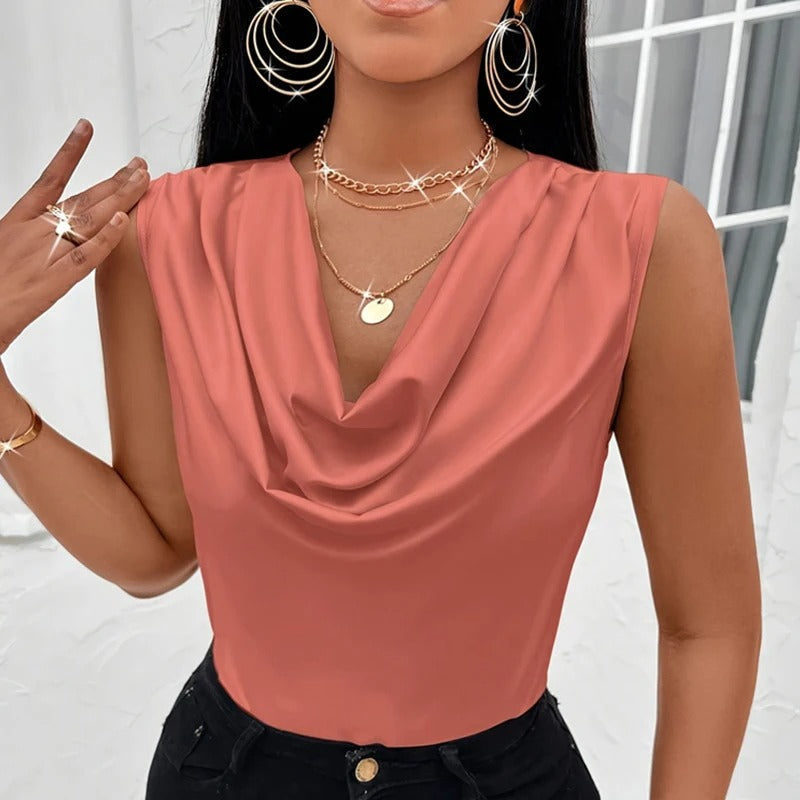 Elegante Damen Tanktops aus Seide Glatt