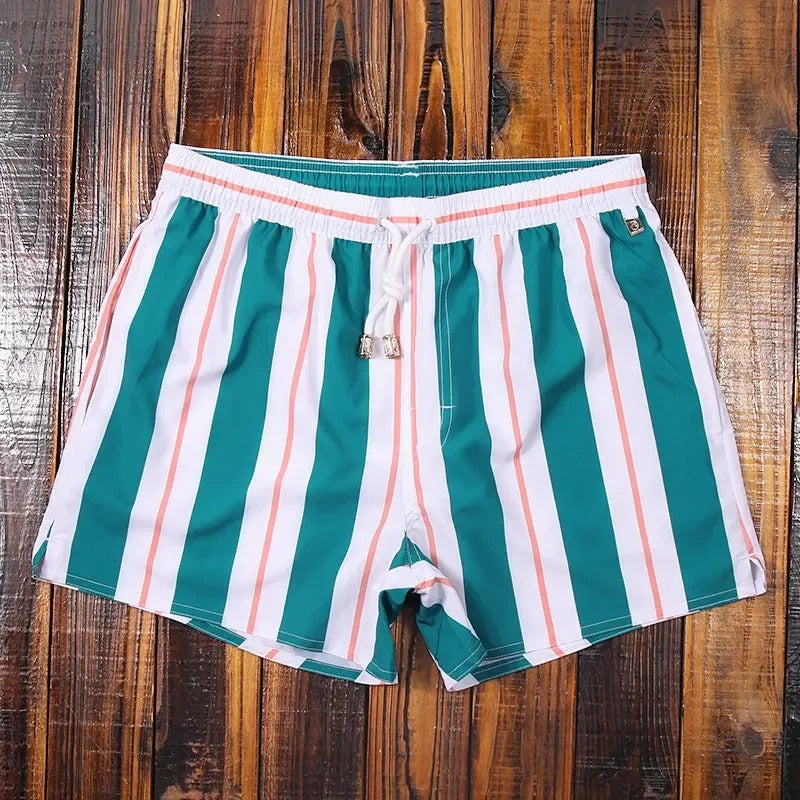 Herren Badeshorts Gestreift Bequem Sommer