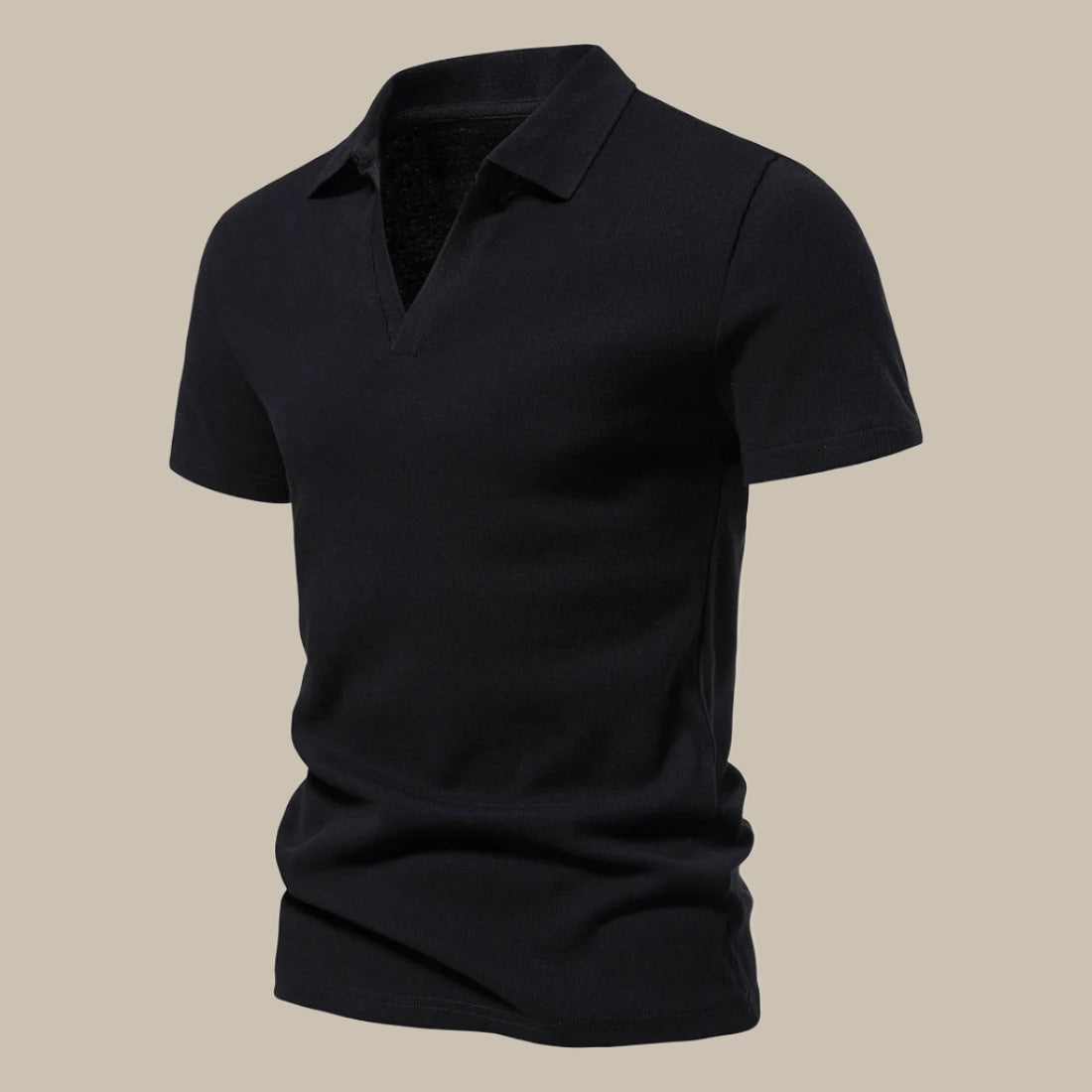 Herren Polo Merino Optik Premium Qualität