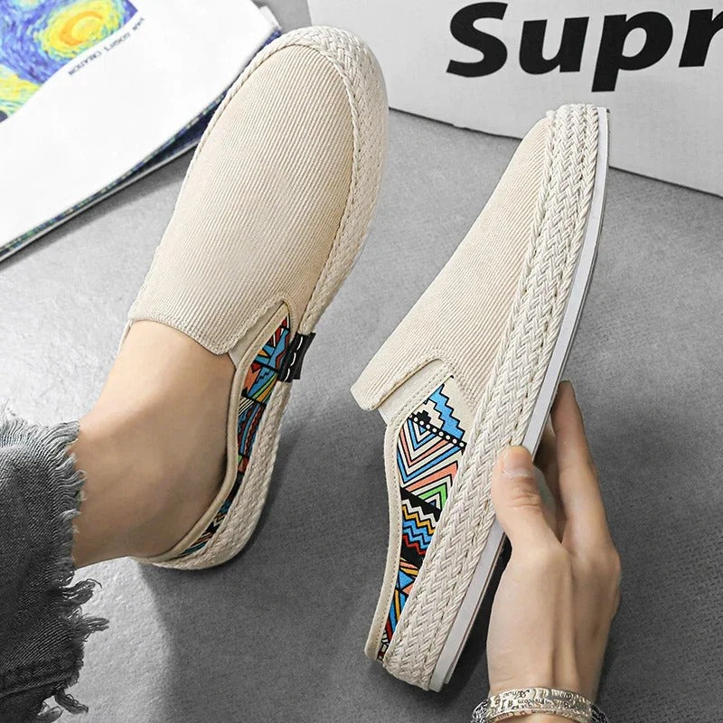 Männer Schuhe Segeltuch Optik Sportlich
