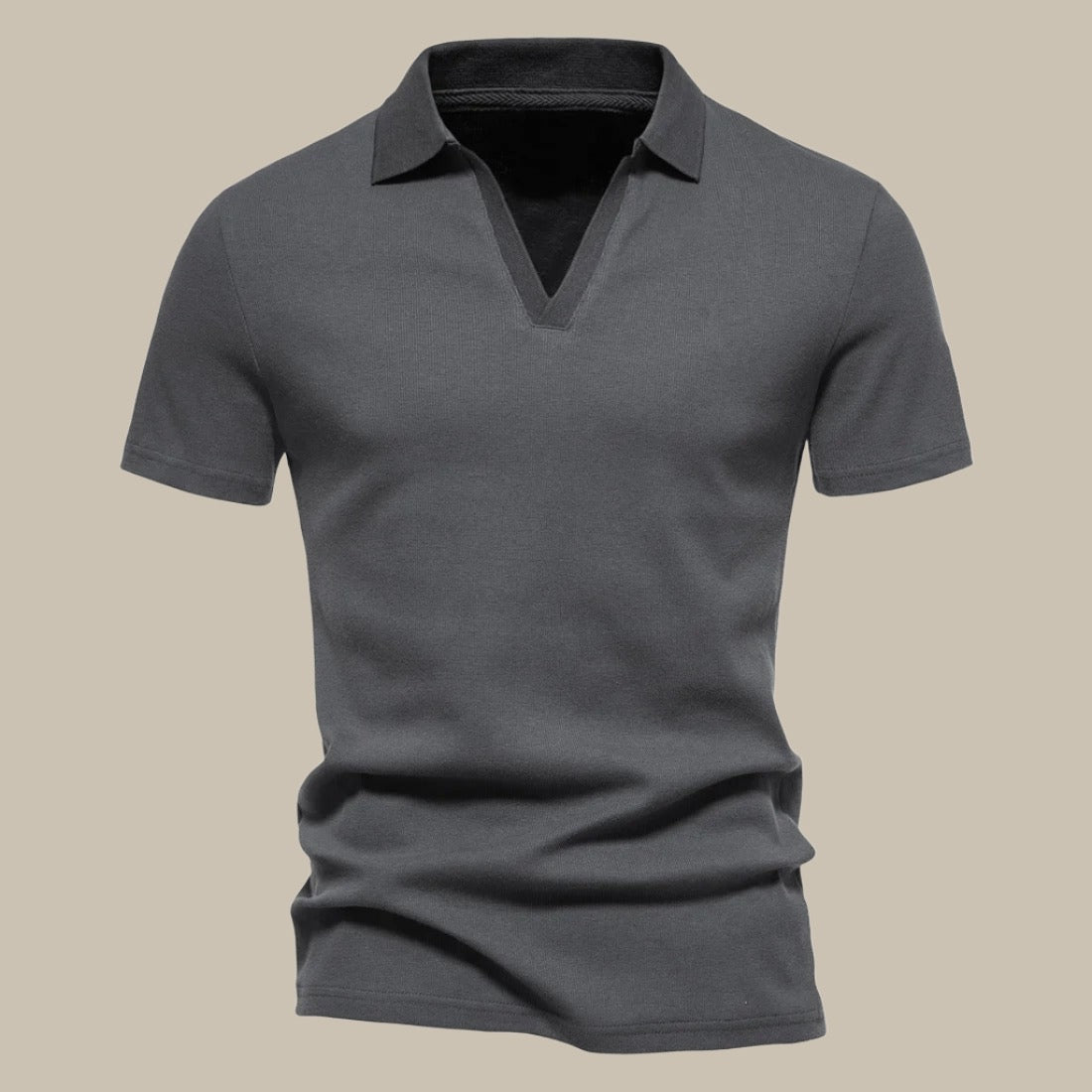 Herren Polo Merino Optik Premium Qualität
