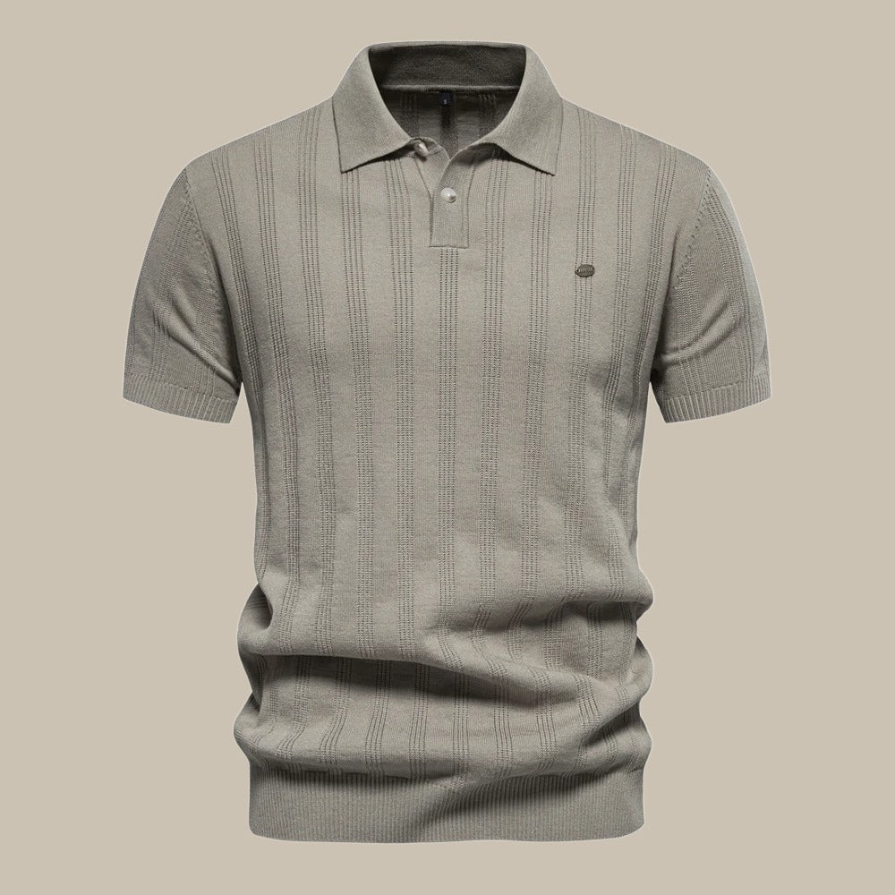 Klassisches Polo-Shirt Fein Gestreift Modern