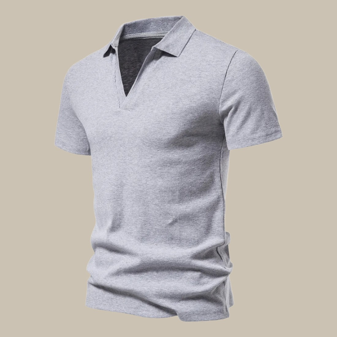 Herren Polo Merino Optik Premium Qualität