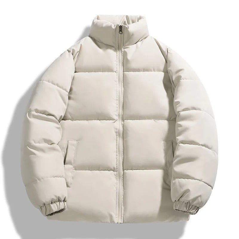 Übergrößene Daunenjacke Gepolstert mit Hochem Kragen - BerlinGlamour