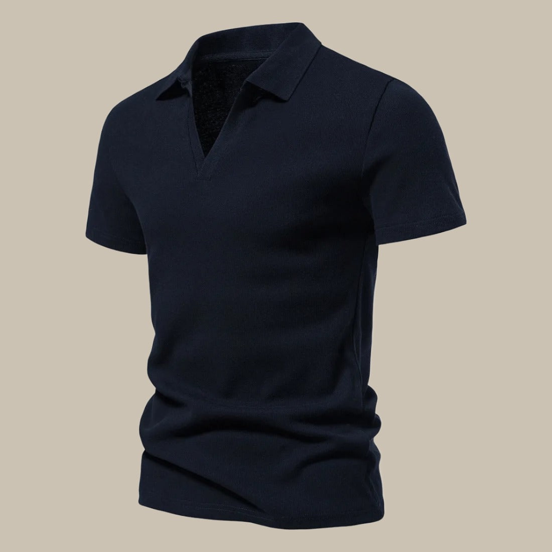 Herren Polo Merino Optik Premium Qualität