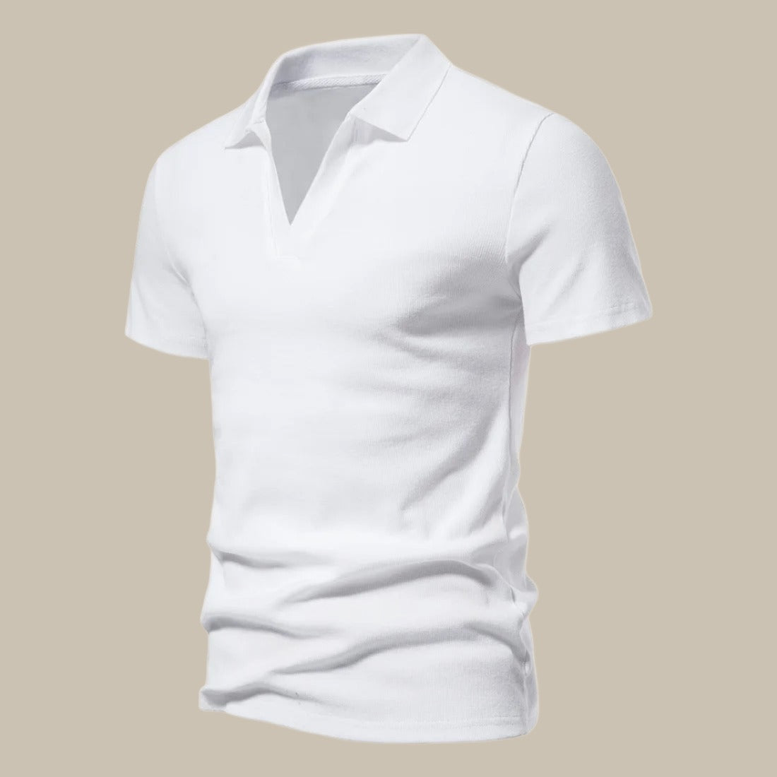 Herren Polo Merino Optik Premium Qualität