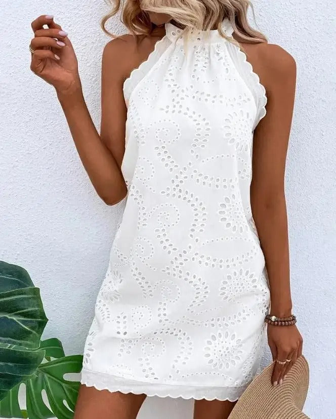 Spitzenkleid Ärmellos Elegant Partykleid - BerlinGlamour