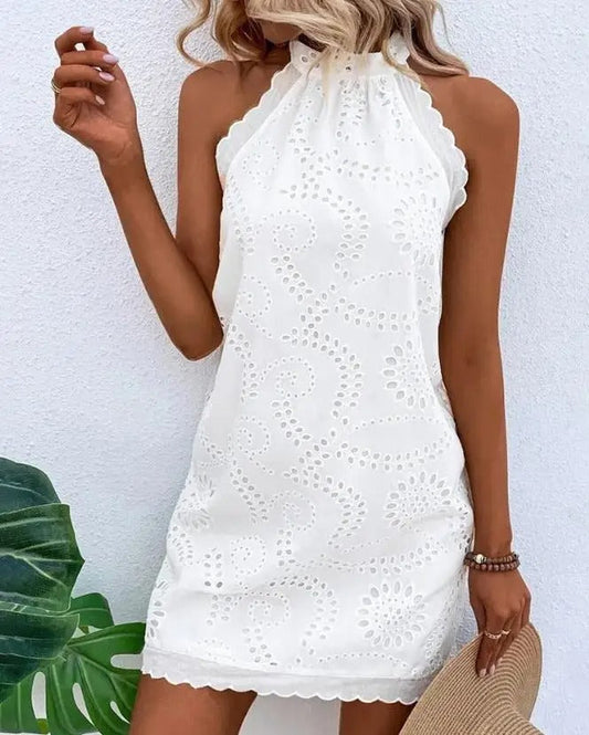 Spitzenkleid Ärmellos Elegant Partykleid - BerlinGlamour
