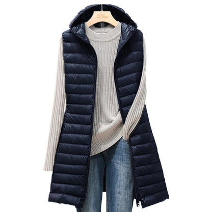 Langer Bodywarmer Dame Elegant Gefüttert Bequem