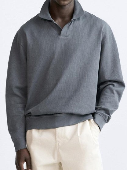 Beiger Pullover Polokragen Eleganter Lässig Stil
