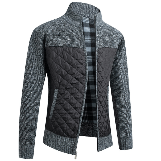 Herren Strickjacke Luxus Warm Herbstjacke Premium Qualität