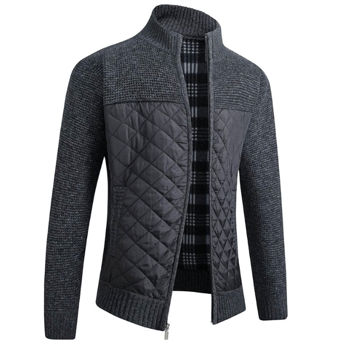 Herren Strickjacke Luxus Warm Herbstjacke Premium Qualität - BerlinGlamour