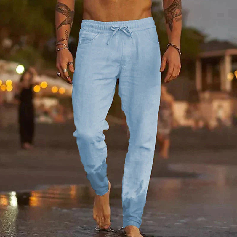 Bequeme Herren Leinenhose Sommer Leicht
