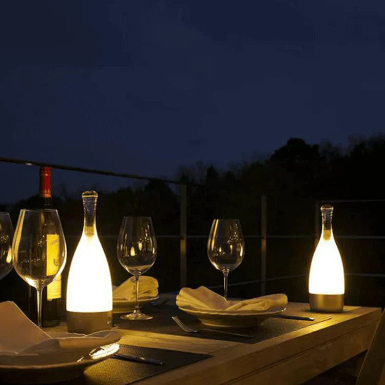 LED Flaschenlampe Wiederaufladbar Design Tischleuchte