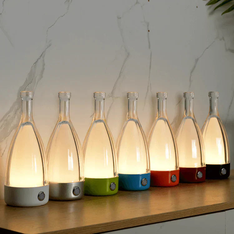 LED Flaschenlampe Wiederaufladbar Design Tischleuchte