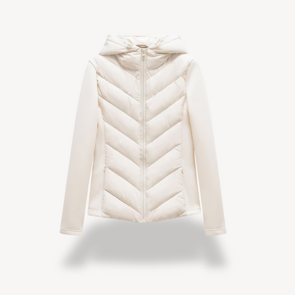 Damen Steppjacke Chevron Muster Modern