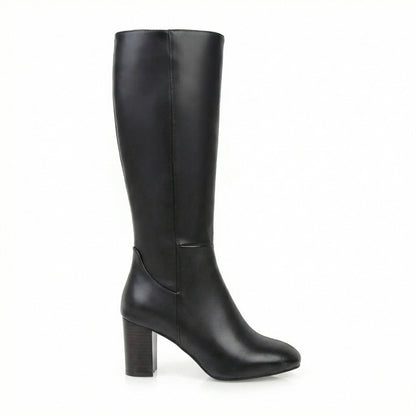 Damen Stiefel Warm Bequem Lang Schick